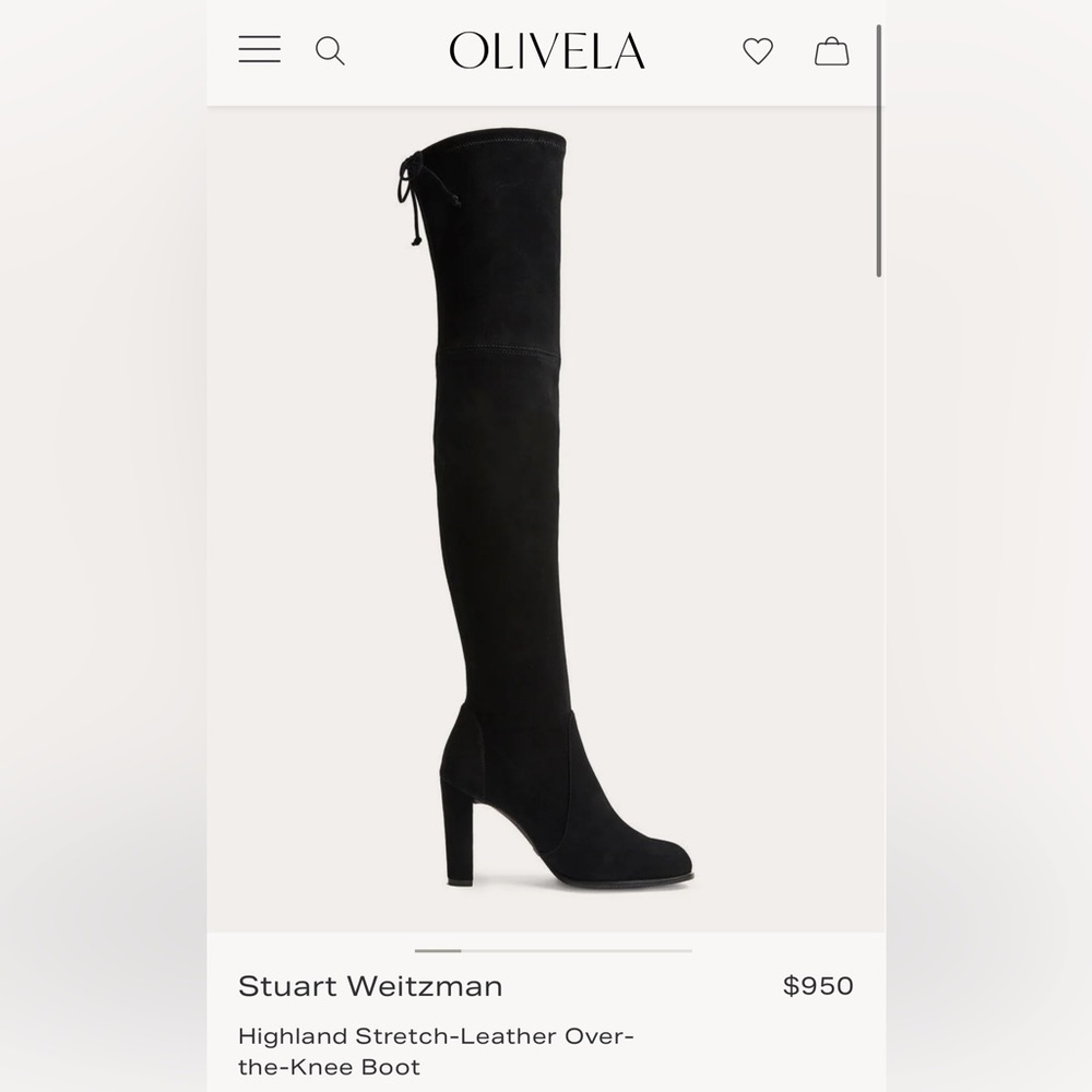 Stuart Weitzman Black Stretch Over-the-Knee Boots